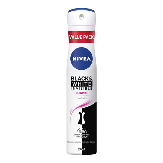 Nivea - Black & White Invisible Original Deodorant Spray - 200ml