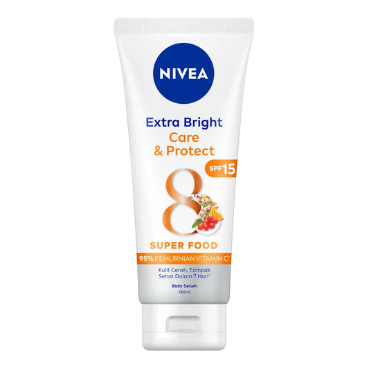 Nivea - Extra Bright Care & Protect 8 Super Food Body Serum SPF 15 - 180ml