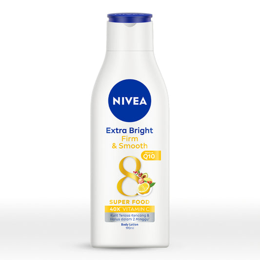 Nivea - Extra Bright Firm & Smooth 8 Super Food Body Lotion With Q10 - 190ml