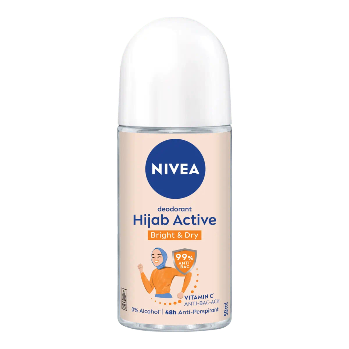 Nivea - Hijab Active Bright & Dry 48H Anti-Perspirant Roll On - 50ml (Indonesia)