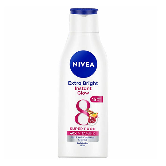 Nivea - Extra Bright Instant Glow 8 Super Food Body Lotion SPF 15 PA+ - 190ml