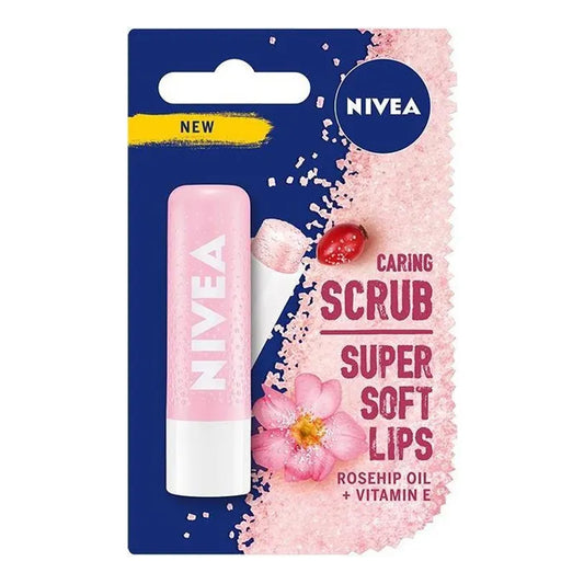 Nivea - Caring Lip Scrub With Rosehip Oil + Vitamin E - 4.8g