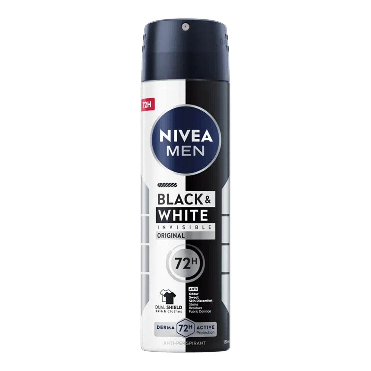 Nivea Men - Black & White Invisible Original 72H Anti-Perspirant Spray - 150ml (Thailand)