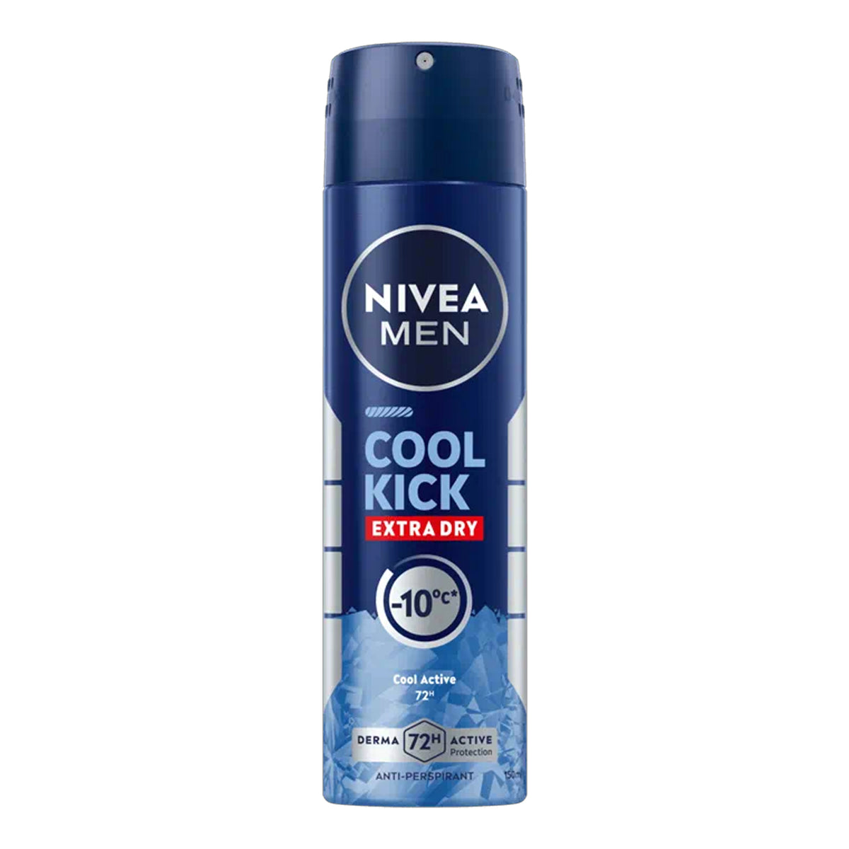 Nivea Men - Cool Kick Extra Dry Cool Active 72H Anti-Perspirant Spray - 150ml (Thailand)