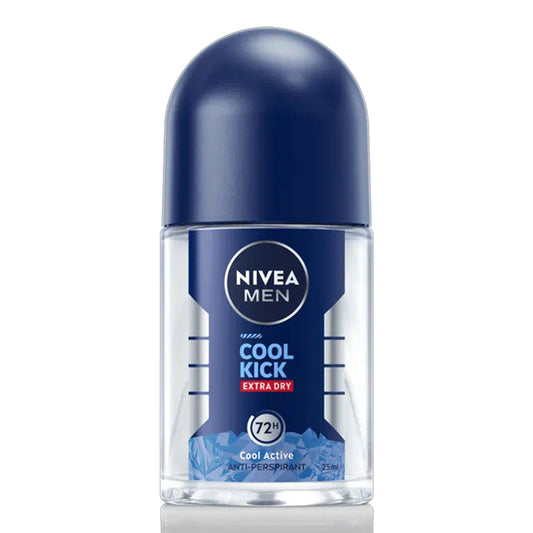Nivea Men - Cool Kick Extra Dry Cool Active 72H Anti-Perspirant Roll On - 25ml (Thailand)