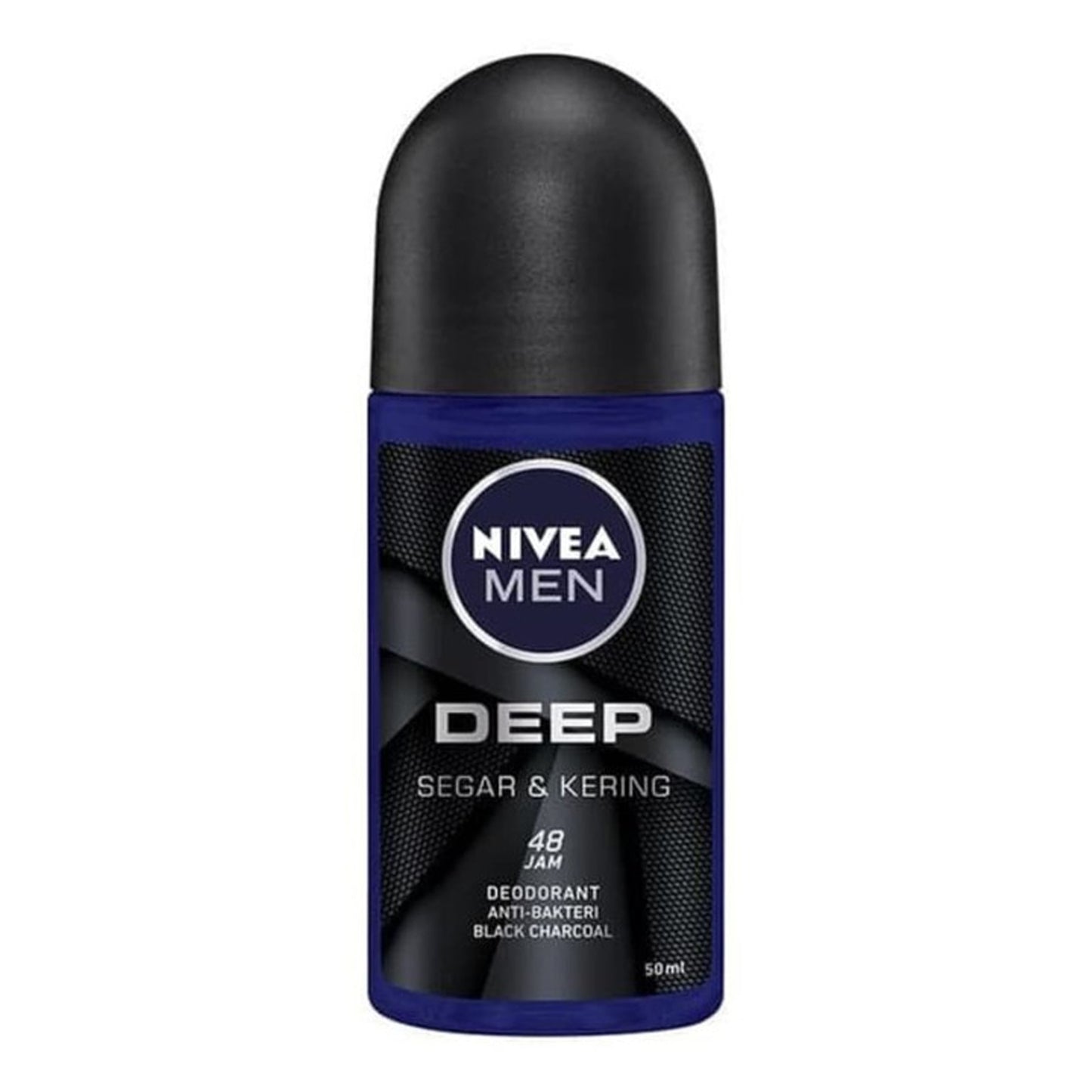 NIVEA MEN - DEEP FRESH & DRY BLACK CHARCOAL 72H ANTI-BACTERIAL DEODORANT ROLL ON - 50ML