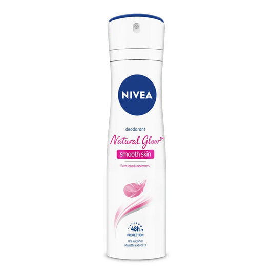 Nivea - Natural Glow Smooth Skin 48H Deodorant Spray With Mulethi Extracts - 150ml (India)