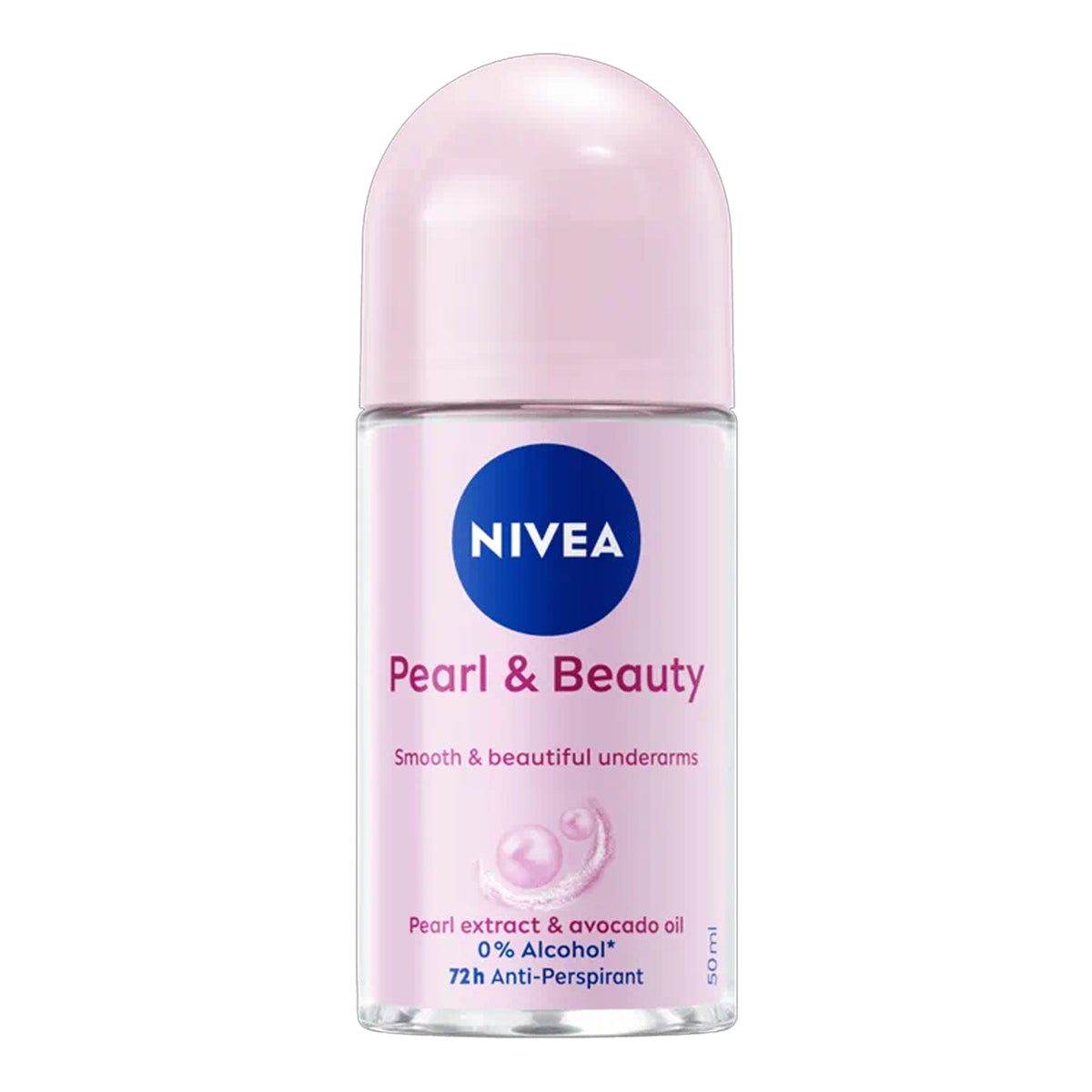 Nivea - Pearl & Beauty 72H Anti-Perspirant Roll On With Pearl Extract & Avocado Oil - 50ml (Indonesia)