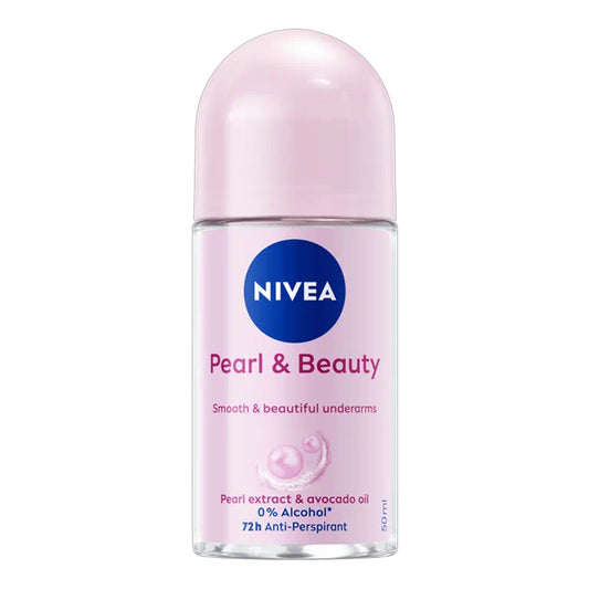 Nivea - Pearl & Beauty 72H Anti-Perspirant Roll On With Pearl Extract & Avocado Oil - 50ml (Thailand)