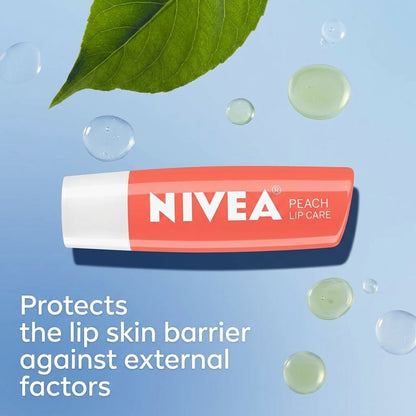 Nivea - Peachy C & E 24H Moisture Lip Balm - 4.8g (Thailand)