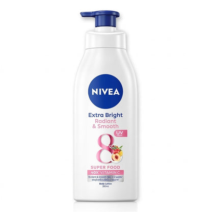 Nivea - Extra Bright Radiant & Smooth 8 Super Food Body Lotion With UV Filter - 380ml (Thailand)