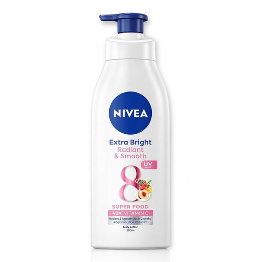 Nivea - Extra Bright Radiant & Smooth 8 Super Food Body Lotion With UV Filter - 380ml (Thailand)