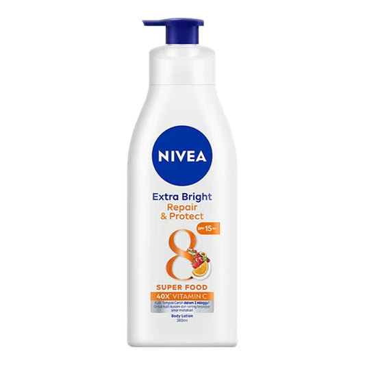 Nivea - Extra Bright Repair & Protect 8 Super Food Body Lotion SPF 15 PA+ - 380ml