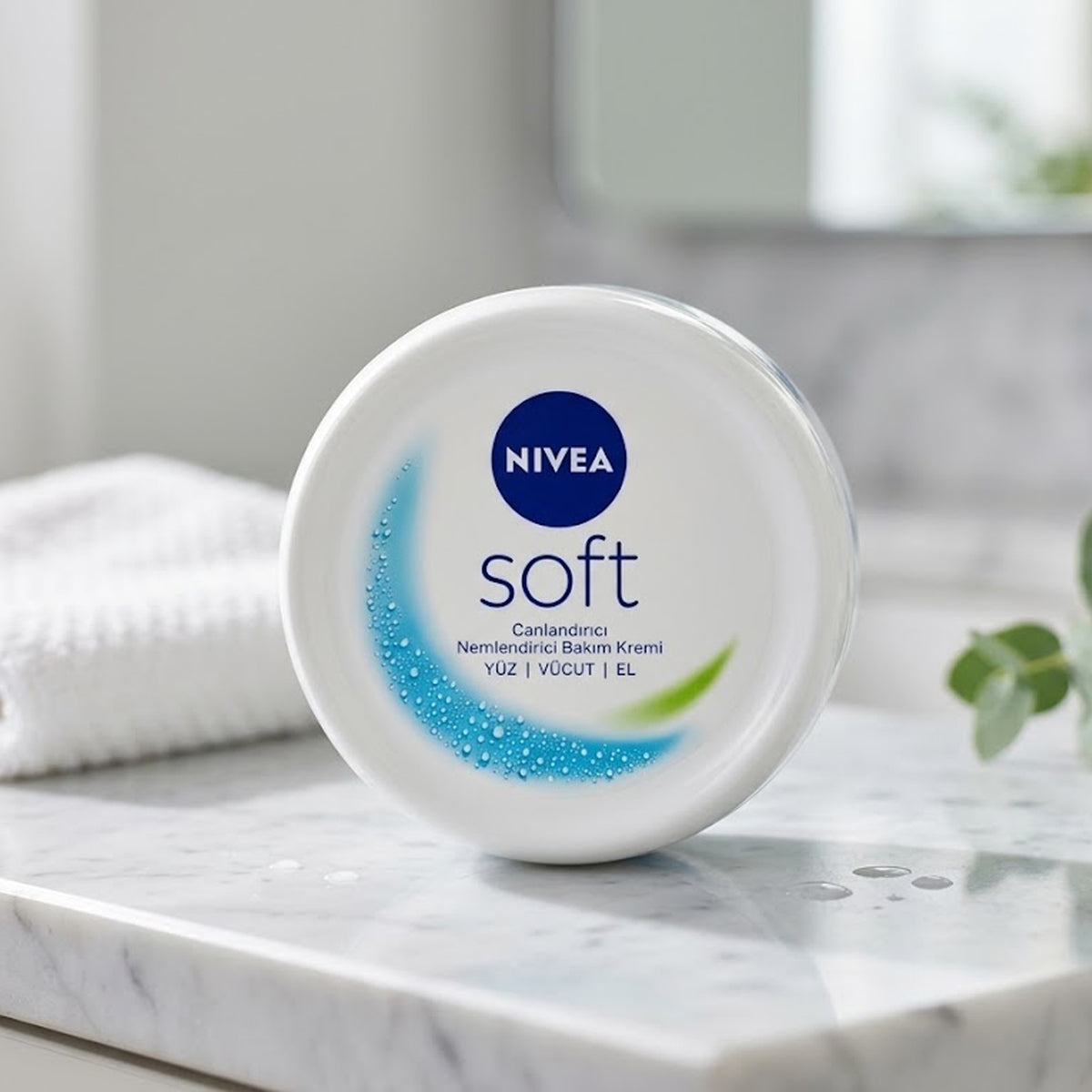 Nivea - Soft Revitalizing Moisturizing Care Cream With Vitamin E & 100% Pure Jojoba Oil - 100ml (Turkey)