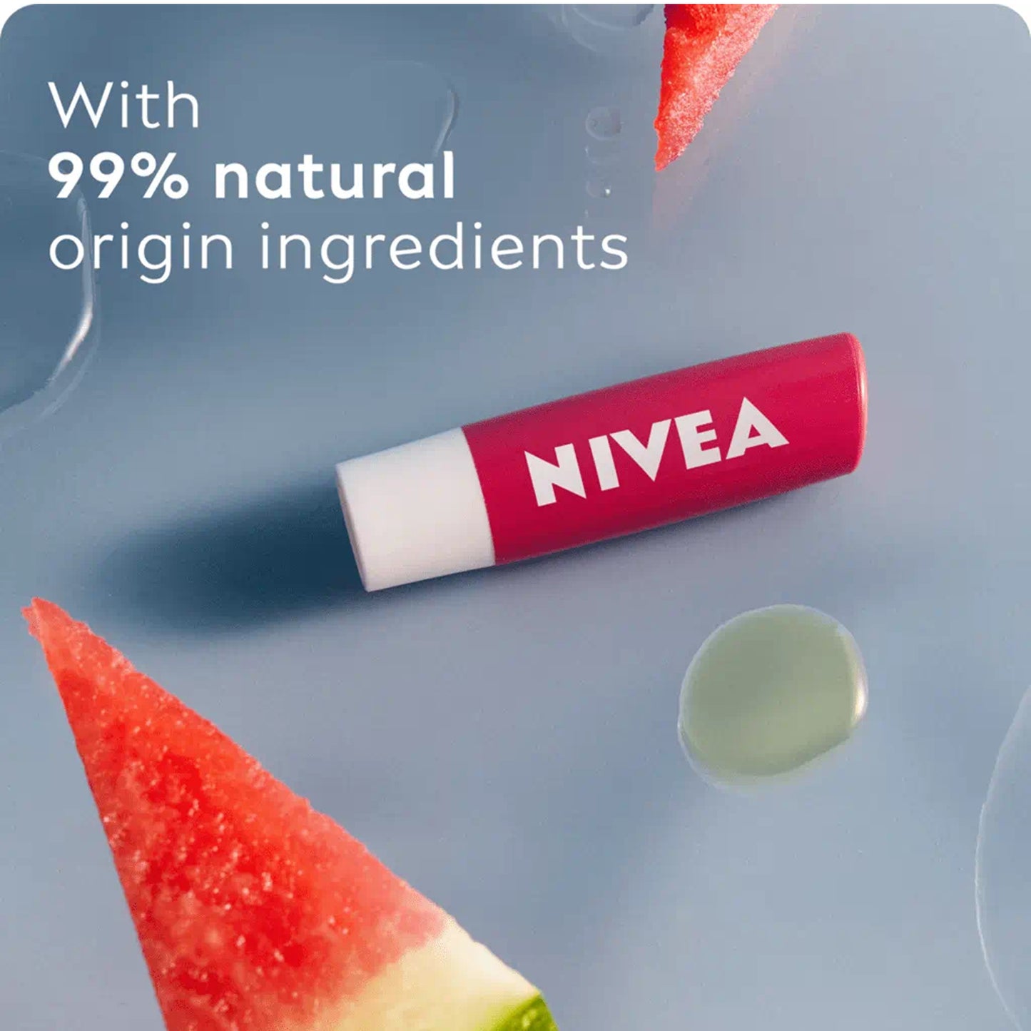 Nivea - Watermelon Shine 24H Moisture Lip Balm With Shea Butter & Natural Oils Enriched With Vitamins - 4.8g (Thailand)