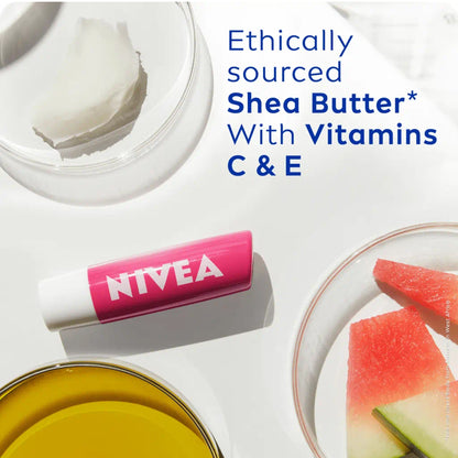 Nivea - Watermelon Shine 24H Moisture Lip Balm With Shea Butter & Natural Oils Enriched With Vitamins - 4.8g (Thailand)