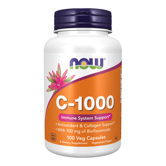 Now - C-1000 Immune System Support With 100mg Of Bioflavonoids - 100 Veg Capsules (USA)