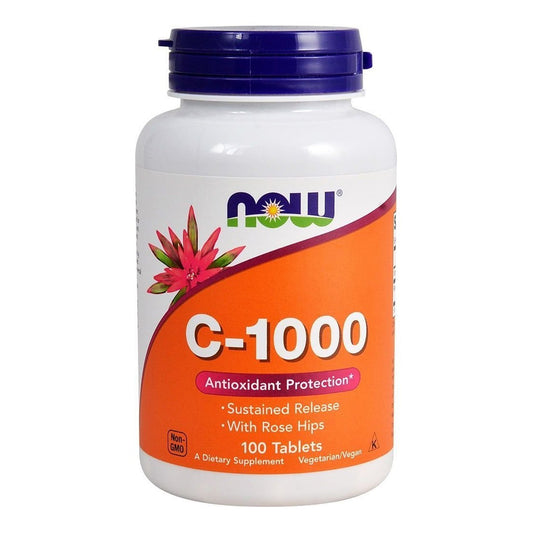 Now - C-1000 Antioxidant Protection With Rose Hips - 100 Tablets (USA)