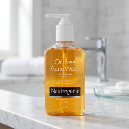 Neutrogena - Oil-Free Salicylic Acid 2.0% W/W Acne Wash Facial Cleanser For Acne-Prone Skin - 175ml (Korea)