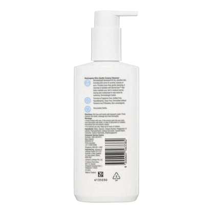 Neutrogena - Ultra Gentle Fragrance-Free Creamy Cleanser With Barrier Care & 10% Glycerin For Sensitive Skin - 200ml (Thailand)