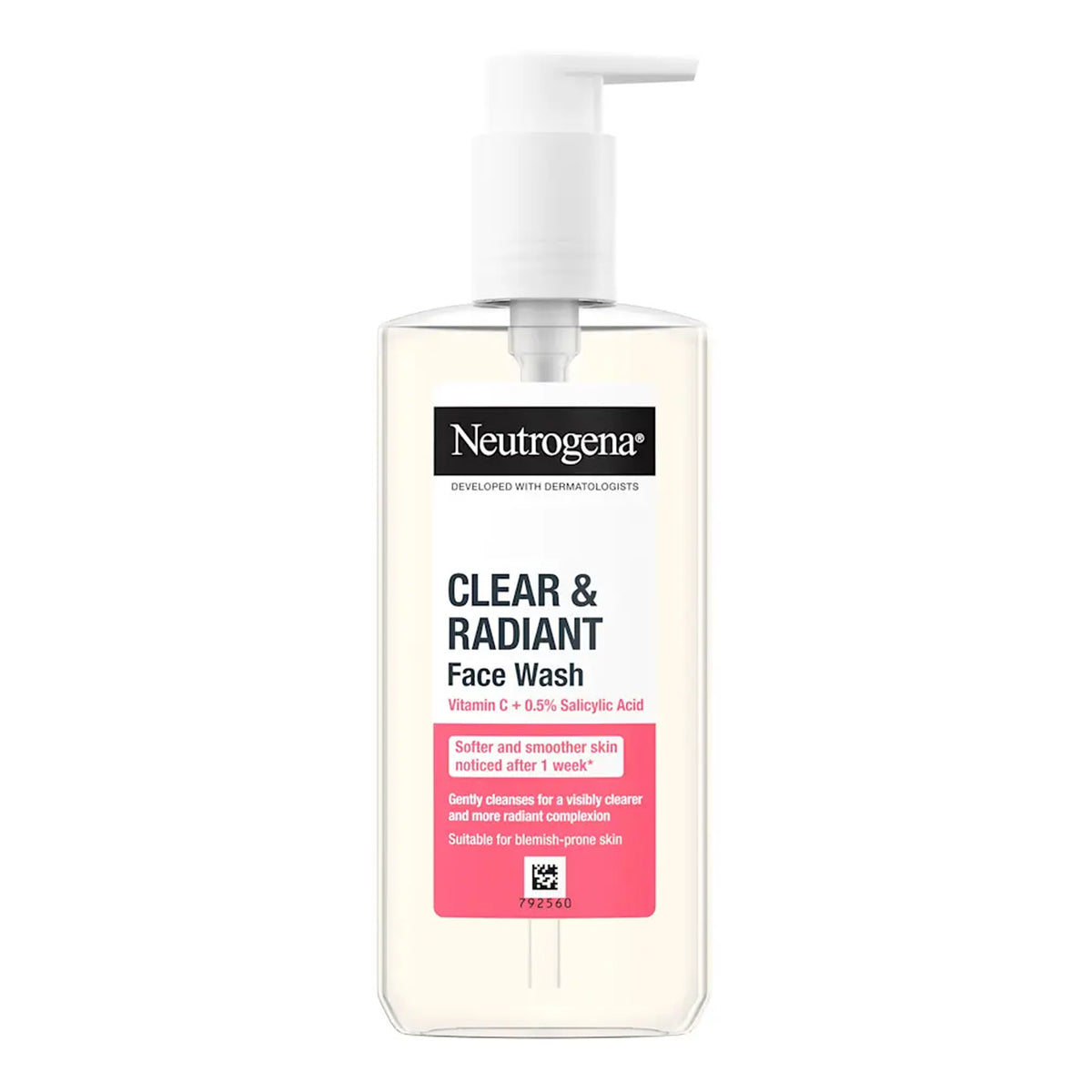 Neutrogena - Clear & Radiant Vitamin C + 0.5% Salicylic Acid Face Wash Suitable For Blemish-Prone Skin - 200ml (Italy)