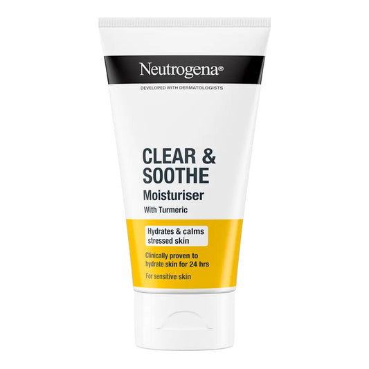 Neutrogena - Clear & Soothe Turmeric Oil-Free Moisturizer Suitable For Normal & Sensitive Skin - 75ml (France)