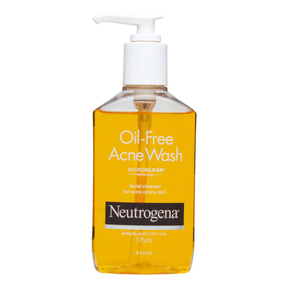 Neutrogena - Oil-Free Salicylic Acid 2.0% W/W Acne Wash Facial Cleanser For Acne-Prone Skin - 175ml (Korea)