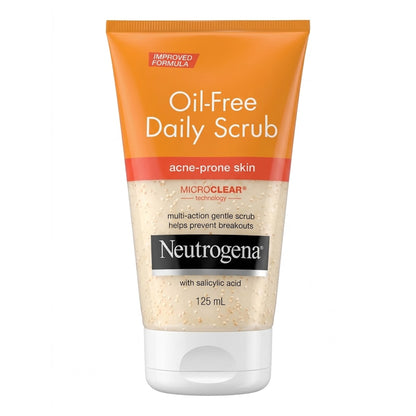 Neutrogena - Oil-Free Daily Scrub With Salicylic Acid For Acne-Prone Skin - 125ml (USA)