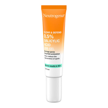 Neutrogena - Clear & Defend 0.5% Salicylic Acid Fragrance-Free SOS Gel Suitable For Spot-Prone Skin - 15ml (France)