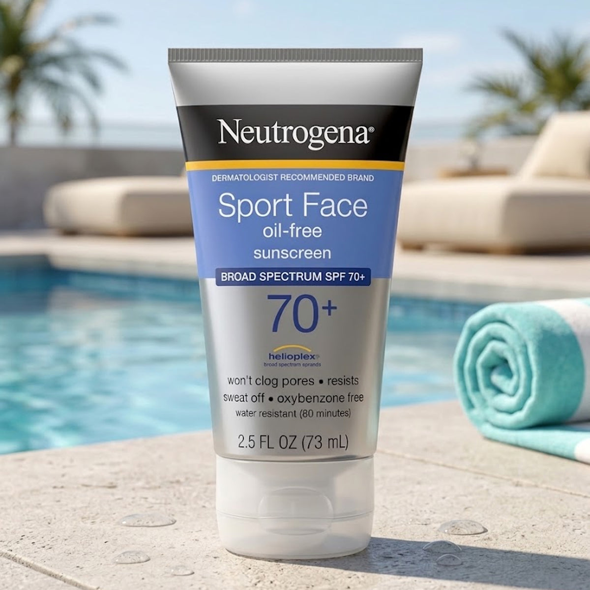 Neutrogena - Sport Face Oil-Free Sunscreen Broad Spectrum SPF 70+ With Helioplex - 73ml (Canada)