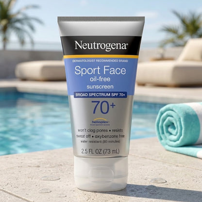 Neutrogena - Sport Face Oil-Free Sunscreen Broad Spectrum SPF 70+ With Helioplex - 73ml (Canada)