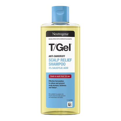 Neutrogena - T/Gel 3% Salicylic Acid + 0.75% Piroctone Olamine Fragrance-Free Anti-Dandruff Scalp Relief Shampoo Suitable For Color-Treated Hair - 250ml (Greece)