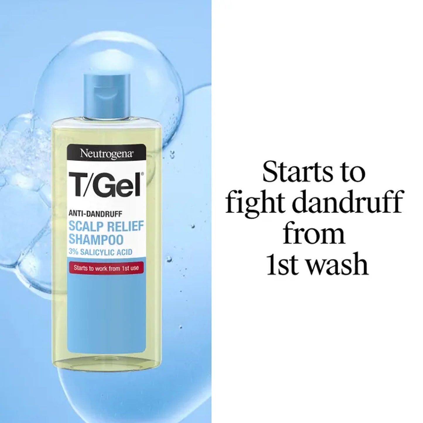 Neutrogena - T/Gel 3% Salicylic Acid + 0.75% Piroctone Olamine Fragrance-Free Anti-Dandruff Scalp Relief Shampoo Suitable For Color-Treated Hair - 250ml (Greece)