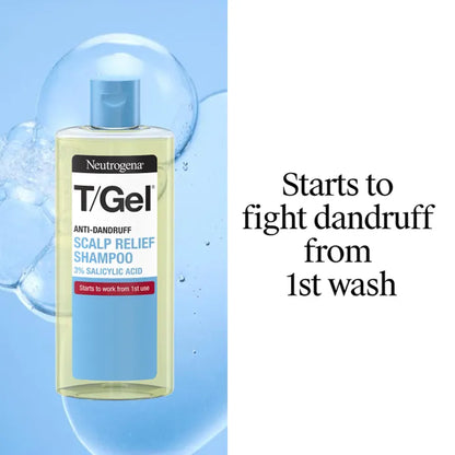 Neutrogena - T/Gel 3% Salicylic Acid + 0.75% Piroctone Olamine Fragrance-Free Anti-Dandruff Scalp Relief Shampoo Suitable For Color-Treated Hair - 250ml (Greece)