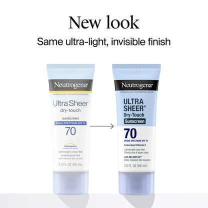 Neutrogena - Ultra Sheer Dry-Touch Water Resistant Antioxidant Vitamin E Sunscreen Broad Spectrum SPF 70 With Helipolex - 88ml (Canada)