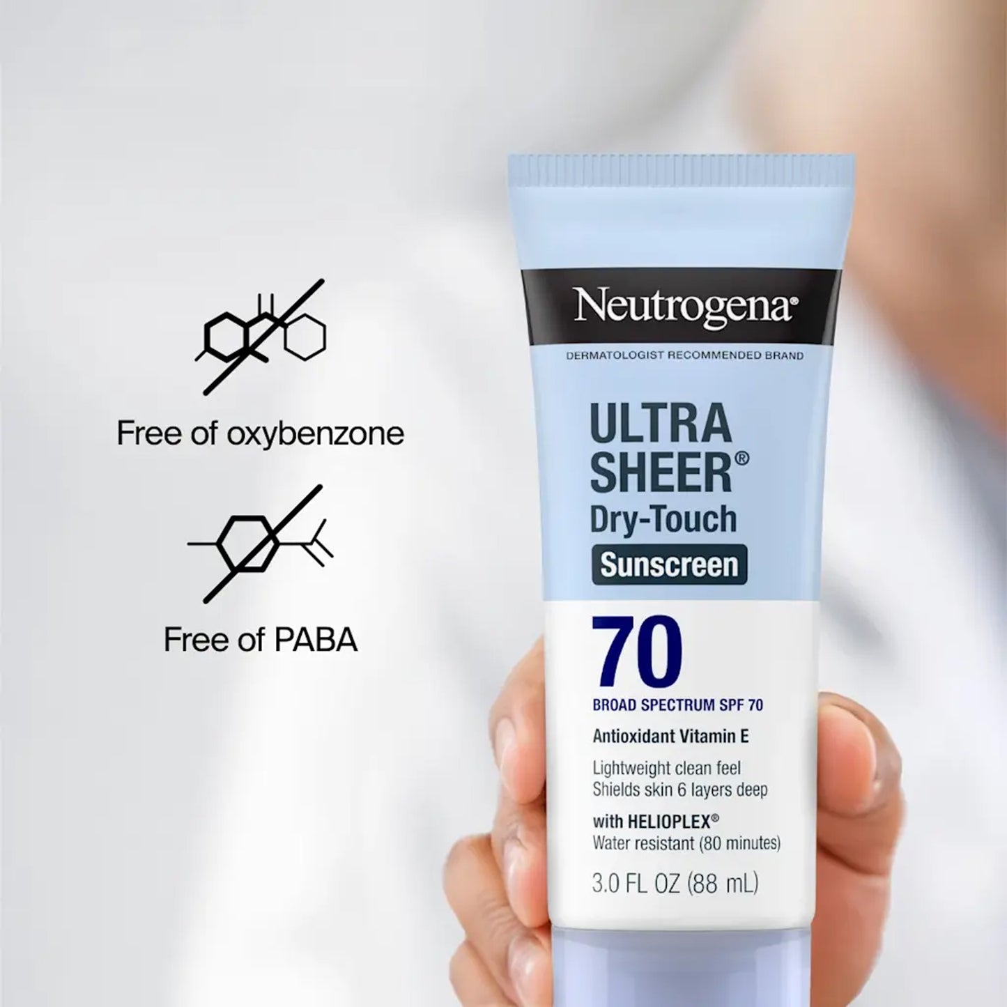 Neutrogena - Ultra Sheer Dry-Touch Water Resistant Antioxidant Vitamin E Sunscreen Broad Spectrum SPF 70 With Helipolex - 88ml (Canada)