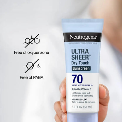 Neutrogena - Ultra Sheer Dry-Touch Water Resistant Antioxidant Vitamin E Sunscreen Broad Spectrum SPF 70 With Helipolex - 88ml (Canada)