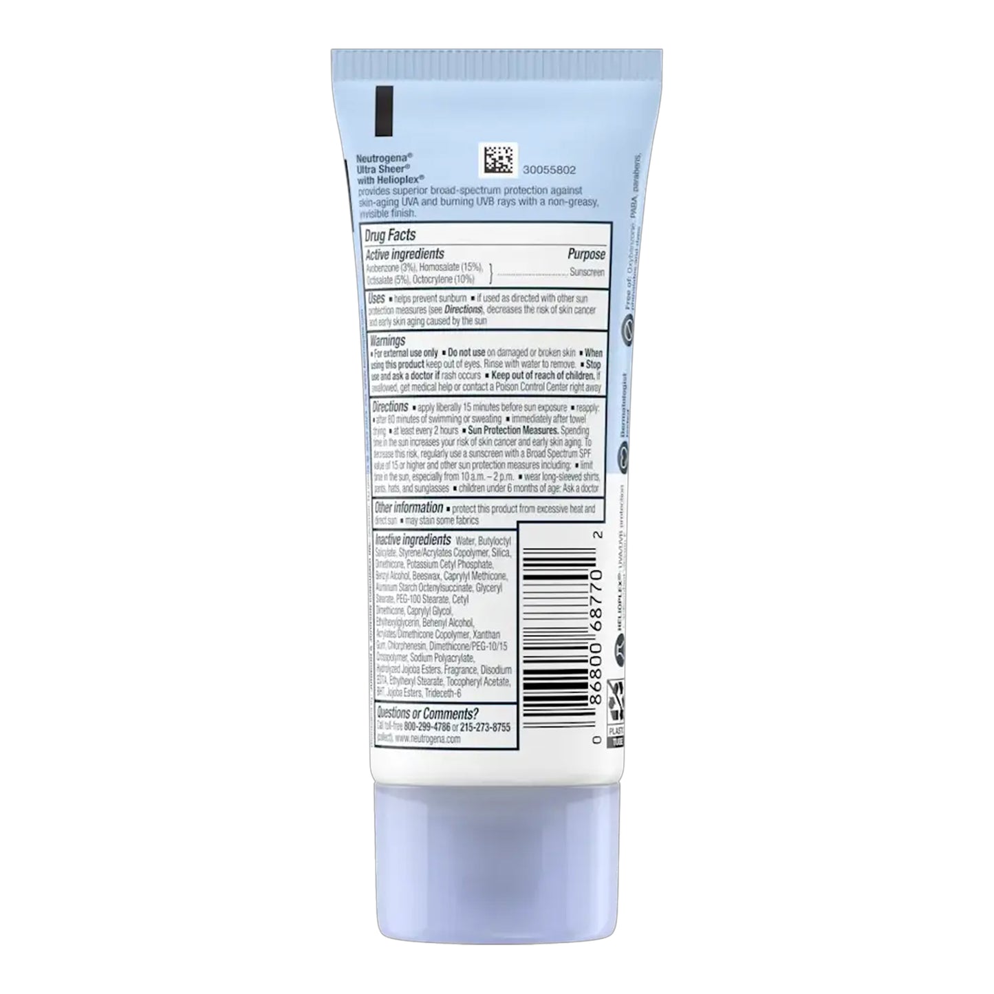 Neutrogena - Ultra Sheer Dry-Touch Water Resistant Antioxidant Vitamin E Sunscreen Broad Spectrum SPF 70 With Helipolex - 88ml (Canada)