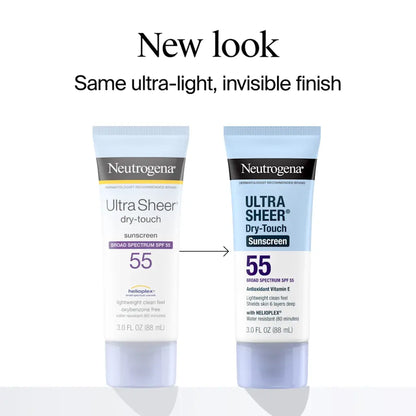 Neutrogena - Ultra Sheer Dry-Touch Water Resistant Antioxidant Vitamin E Sunscreen Broad Spectrum SPF 55 With Helipolex - 88ml (Canada)