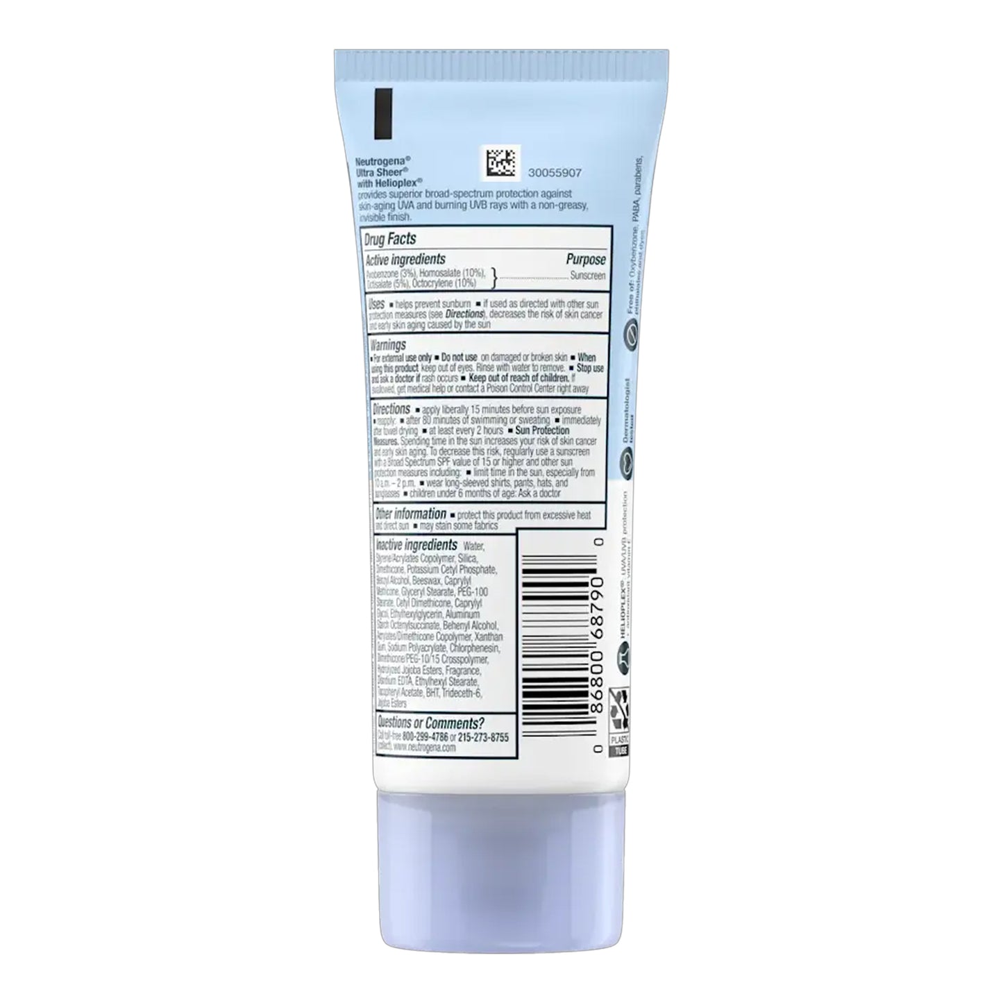 Neutrogena - Ultra Sheer Dry-Touch Water Resistant Antioxidant Vitamin E Sunscreen Broad Spectrum SPF 55 With Helipolex - 88ml (Canada)