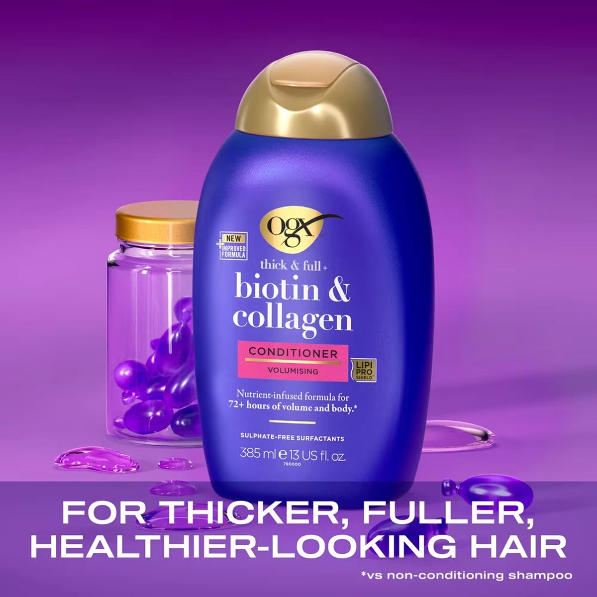 OGX - Thick & Full+ Biotin & Collagen Volumizing Conditioner - 385ml (Italy)