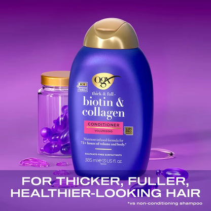 OGX - Thick & Full+ Biotin & Collagen Volumizing Conditioner - 385ml (Italy)