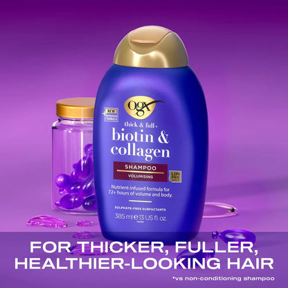 OGX - Thick & Full+ Biotin & Collagen Volumizing Shampoo - 385ml (Italy)