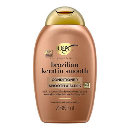 OGX - Ever Straightening+ Brazilian Keratin Smooth Smooth & Sleek Conditioner - 385ml (Italy)