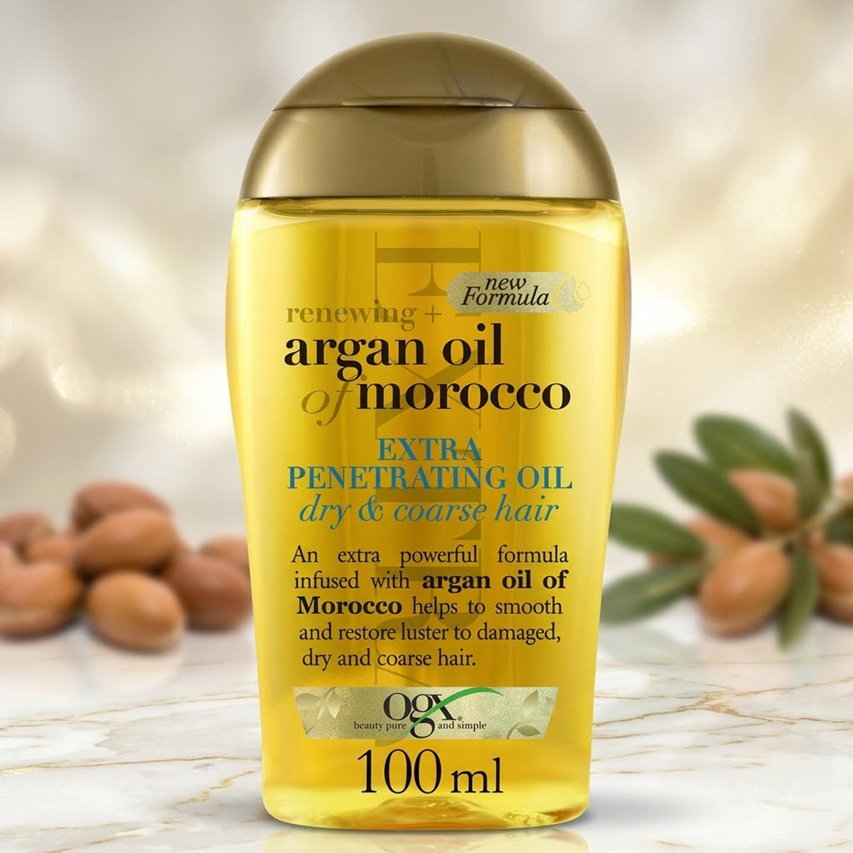 OGX - Renewing+ Argan Oil Of Morocco Extra Penetrating Oil For Dry & Coarse Hair - 100ml (Greece)