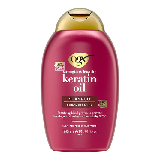 OGX - Strength & Length+ Keratin Oil Strength & Shine Shampoo - 385ml (Italy)