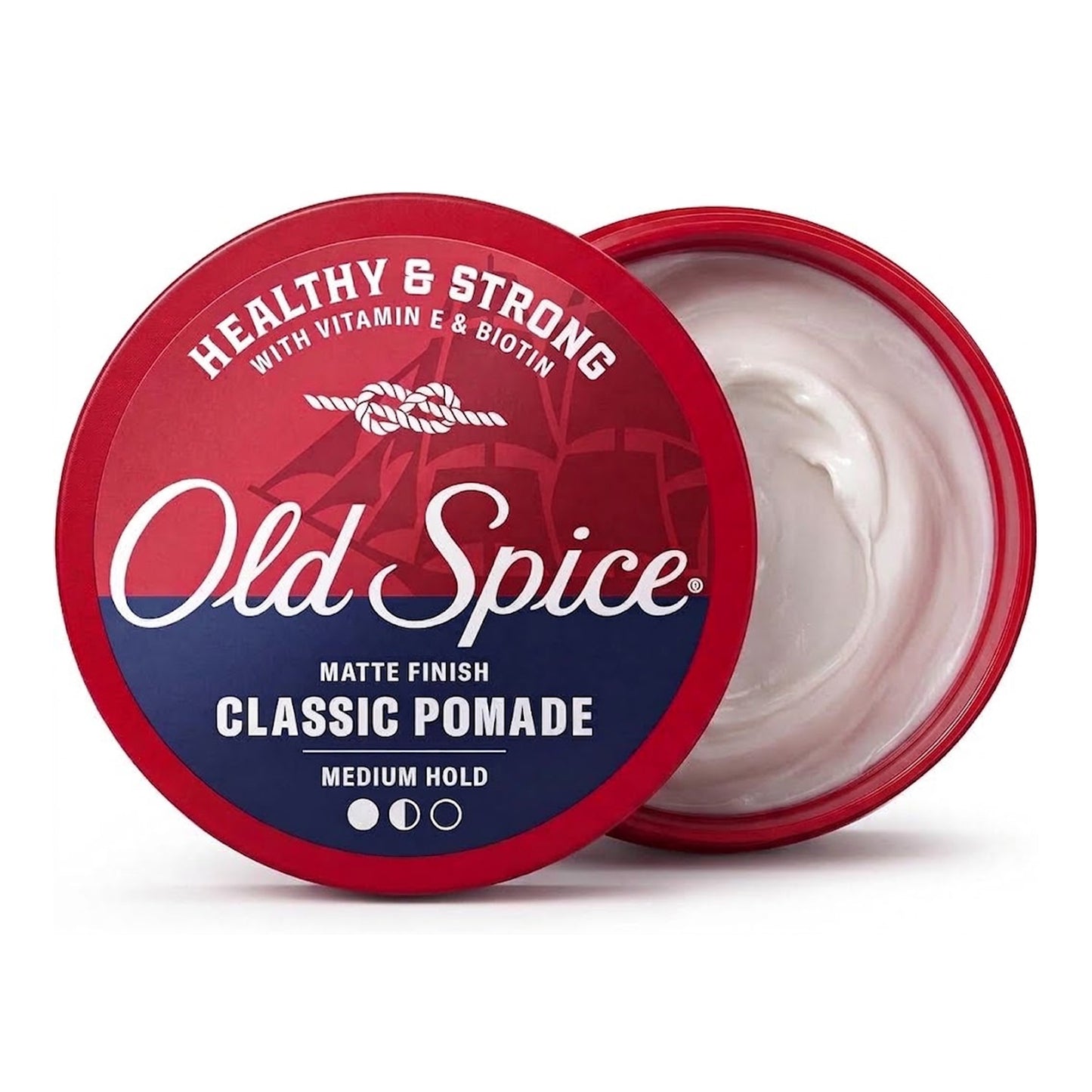 Old Spice - Healthy & Strong Matte Finish Medium Hold Classic Pomade With Vitamin E & Biotin - 63g (Canada)