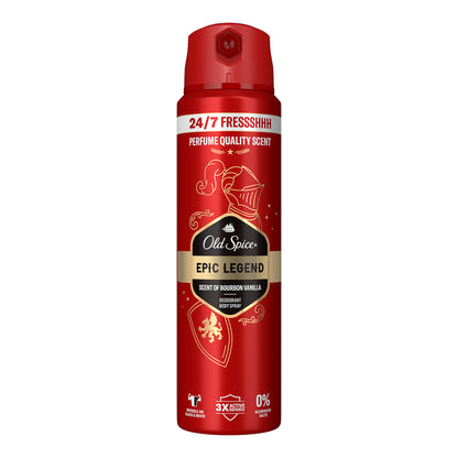 Old Spice - Epic Legend Scent Of Bourbon Vanilla Deodorant Body Spray - 150ml (UK)