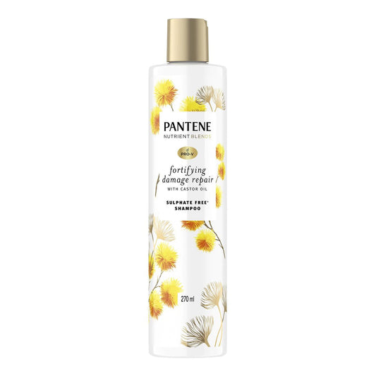 PANTENE - NUTRIENT BLENDS FORTIFYING DAMAGE REPAIR SULPHATE FREE SHAMPOO WITH CASTOR OIL - 270ML