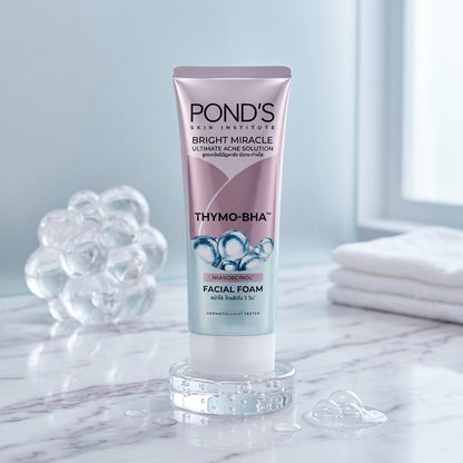 Pond's - Bright Miracle Ultimate Acne Control Thymo-BHA Niasorcinol Facial Foam - 100g (Thailand)